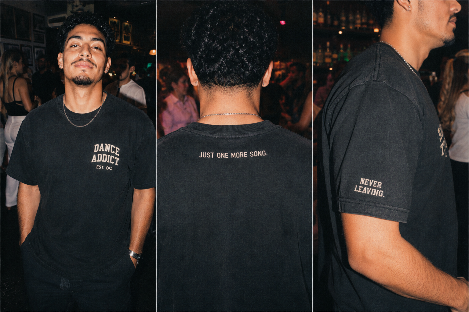 Dance Addict — Just One More Song Tee 🖤♾️