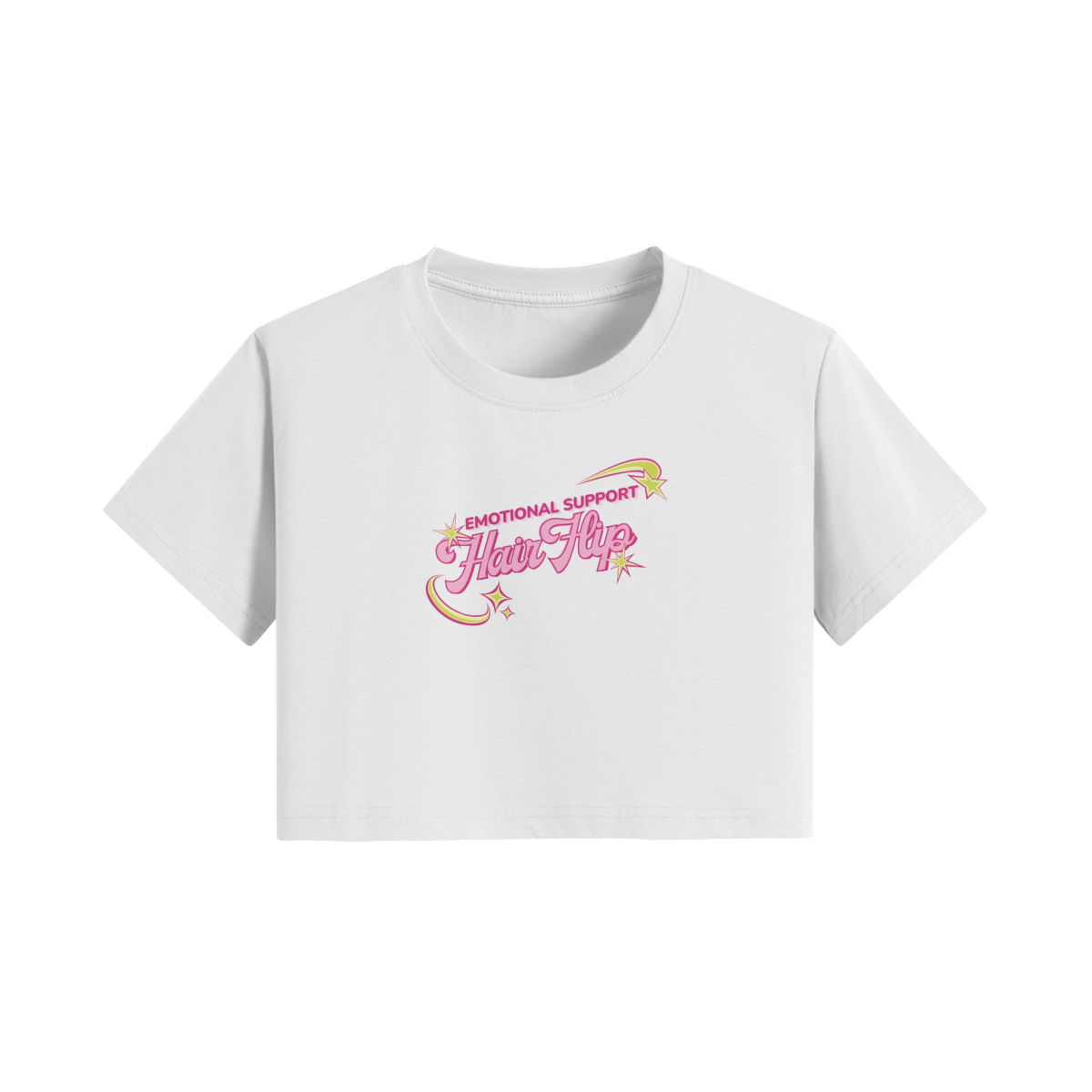 Emotional Support Hair Flip Tee & Crop Top