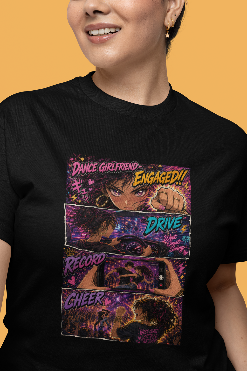 Dance Girlfriend: Engaged!! Manga Slim Fit Tee