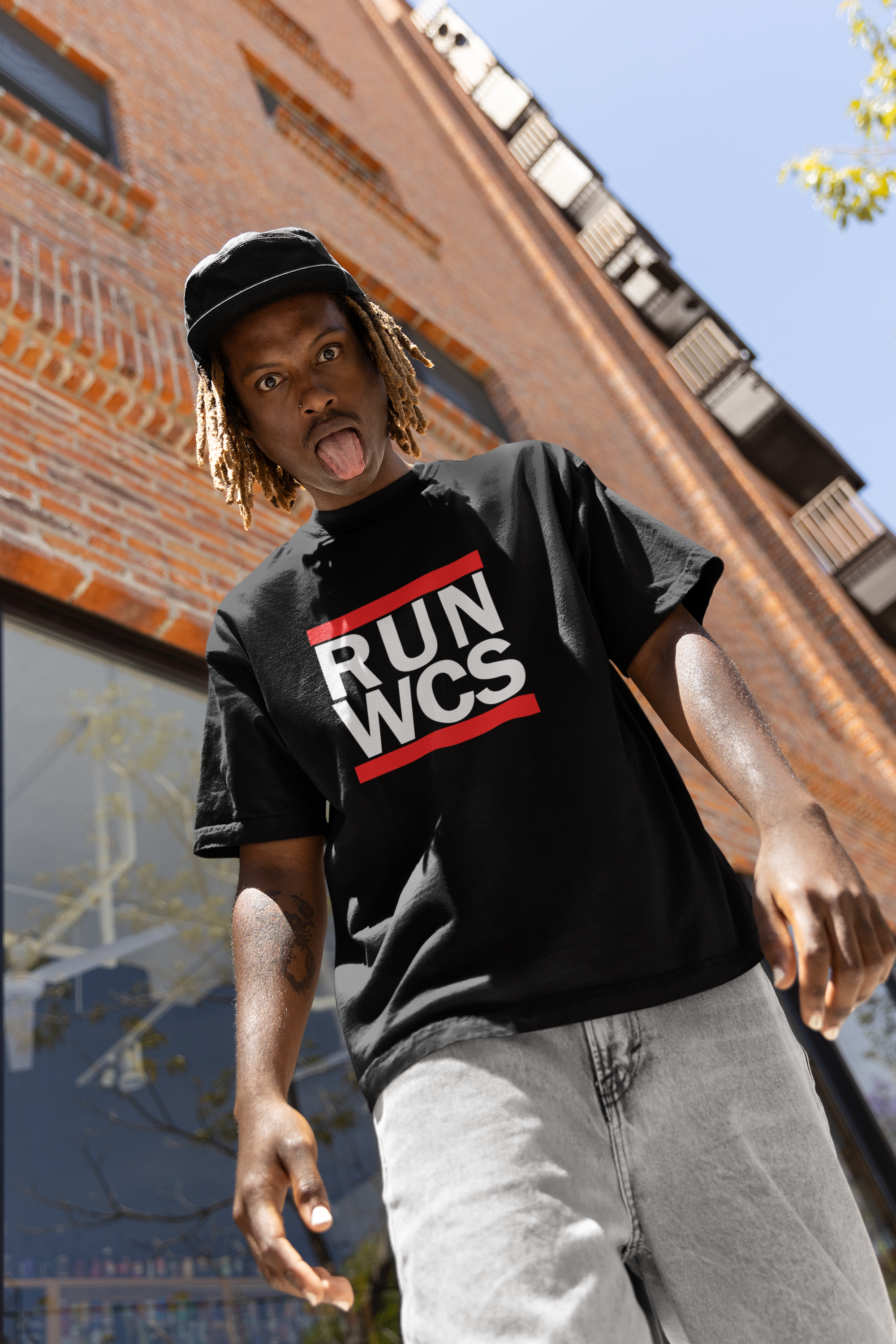 RUN WCS Tee – Old School Hip-Hop x West Coast Swing Mashup Shirt