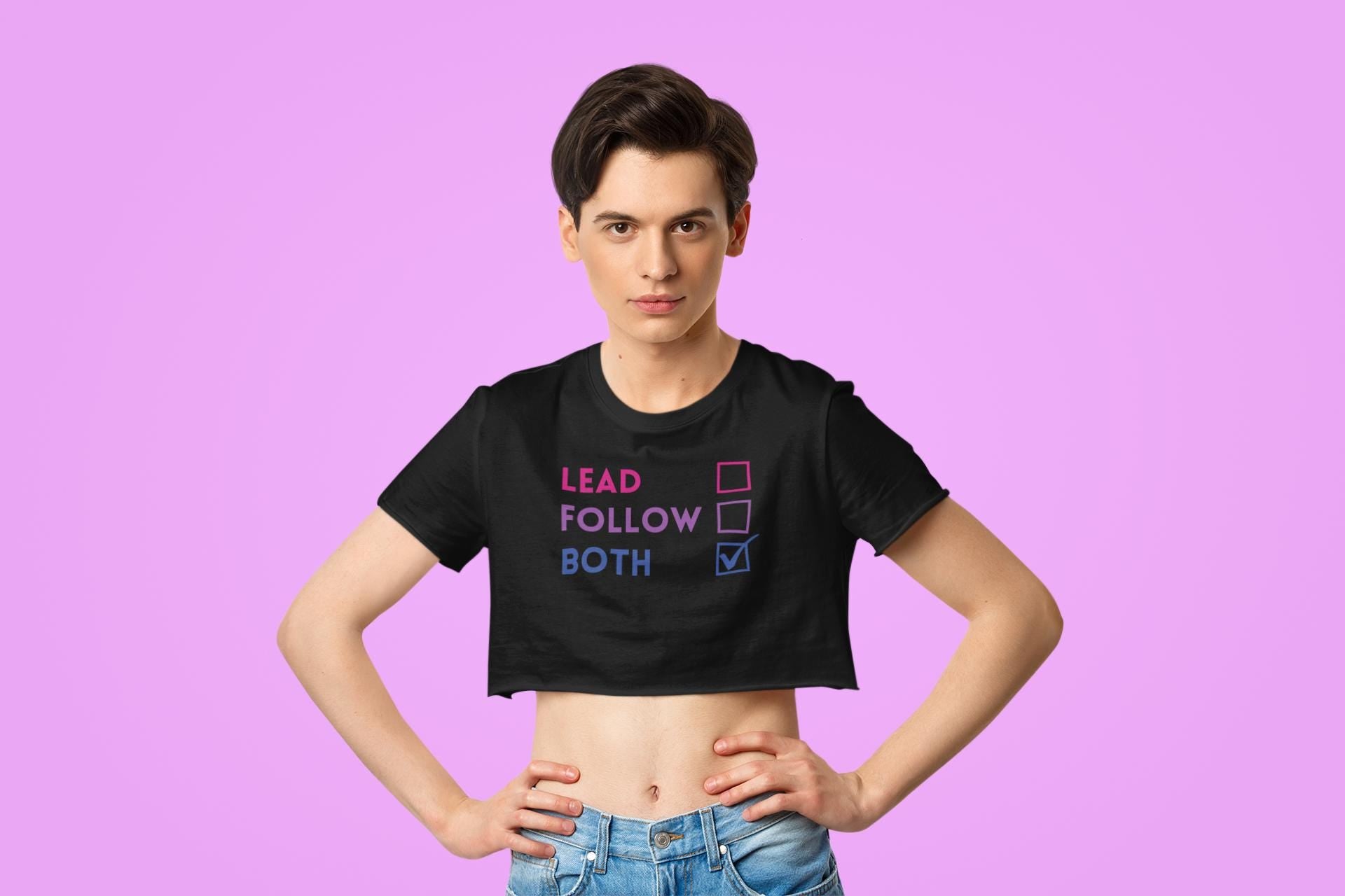 Lead / Follow / Both Crop Top