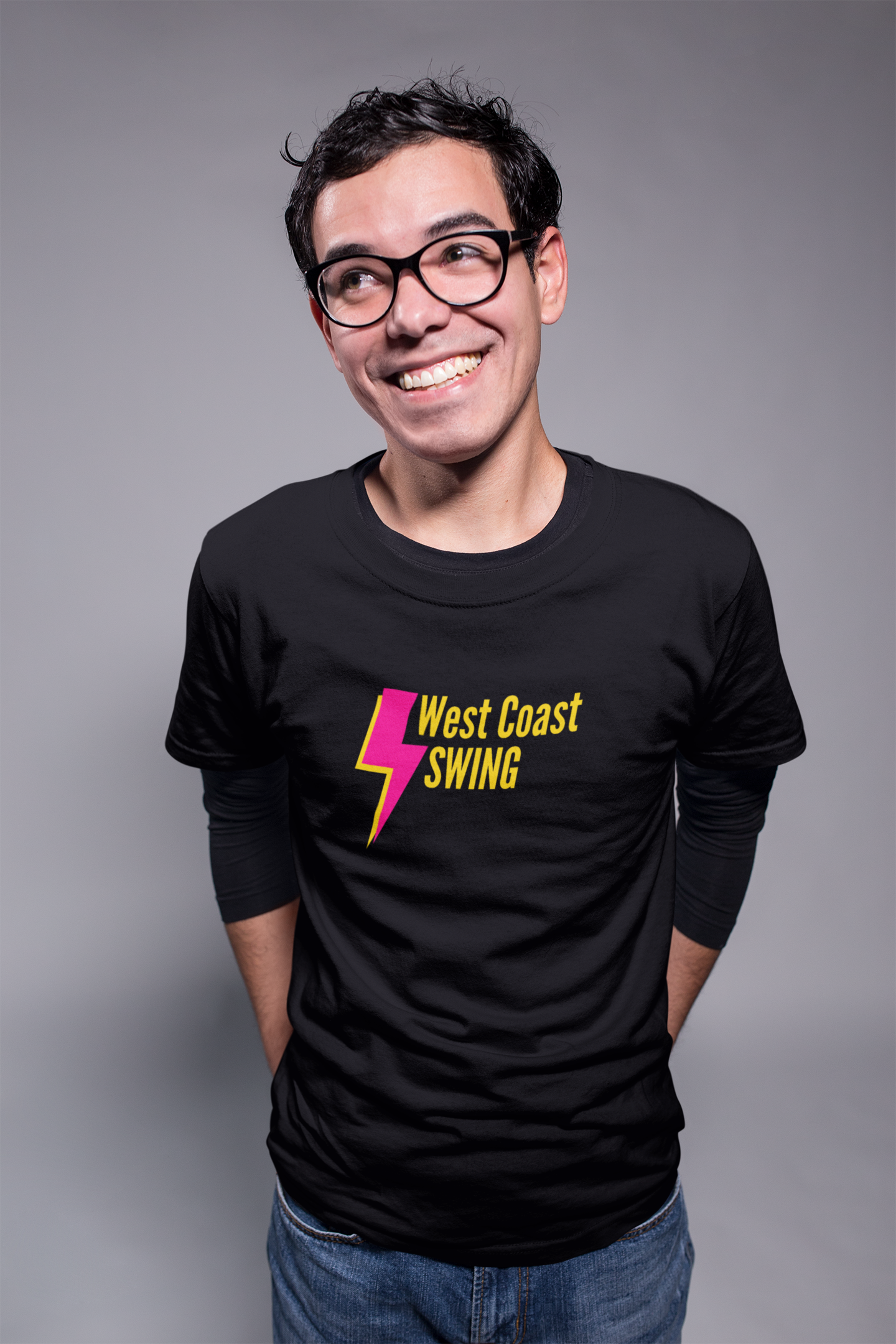 West Coast Swing Lightning Bolt Tee – High Voltage Dance Energy Shirt