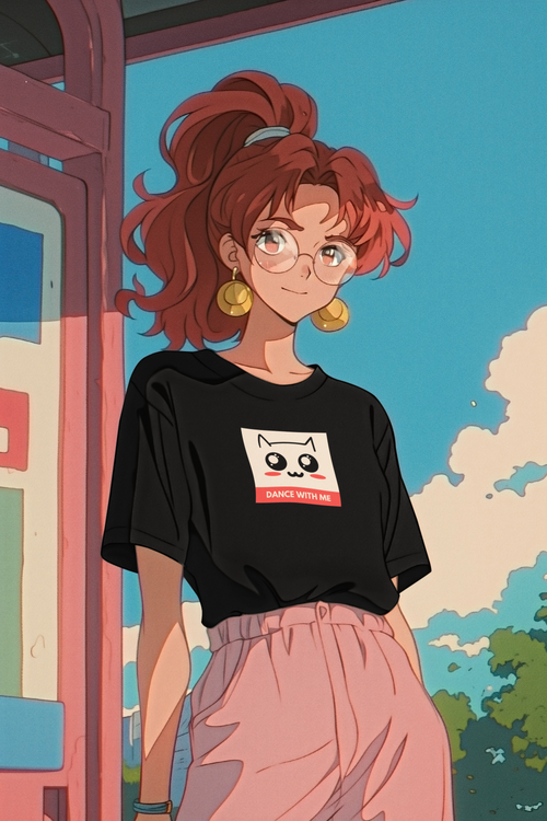 Dance With Me Kawaii Kitty Tee